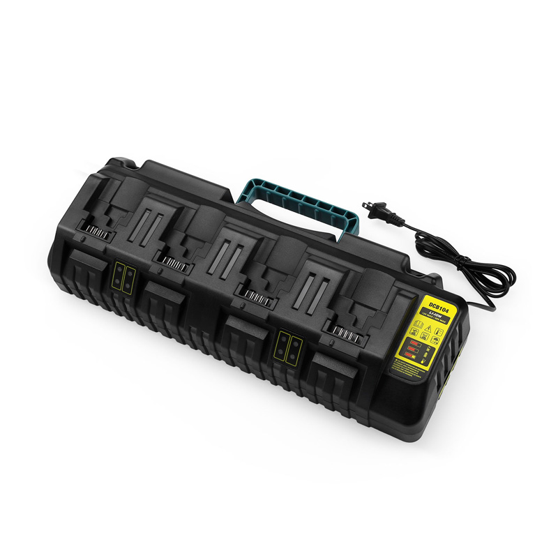 Magolin 4 Ports Replacement Charger for Dewalt 12V 20V Max Lithium Batteries DCB205-2 DCB204 DCB127 DCB609 Replace DCB102 DCB104 DCB102BP DCB118 DCB115 DCB107 Fast Multi Charger